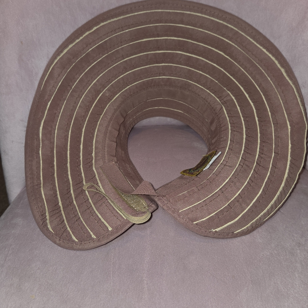 Scala Collection Hat Womens Woven Sewn Braid Sun Visor - Picture 3 of 5